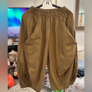 Brown Balloon Pants